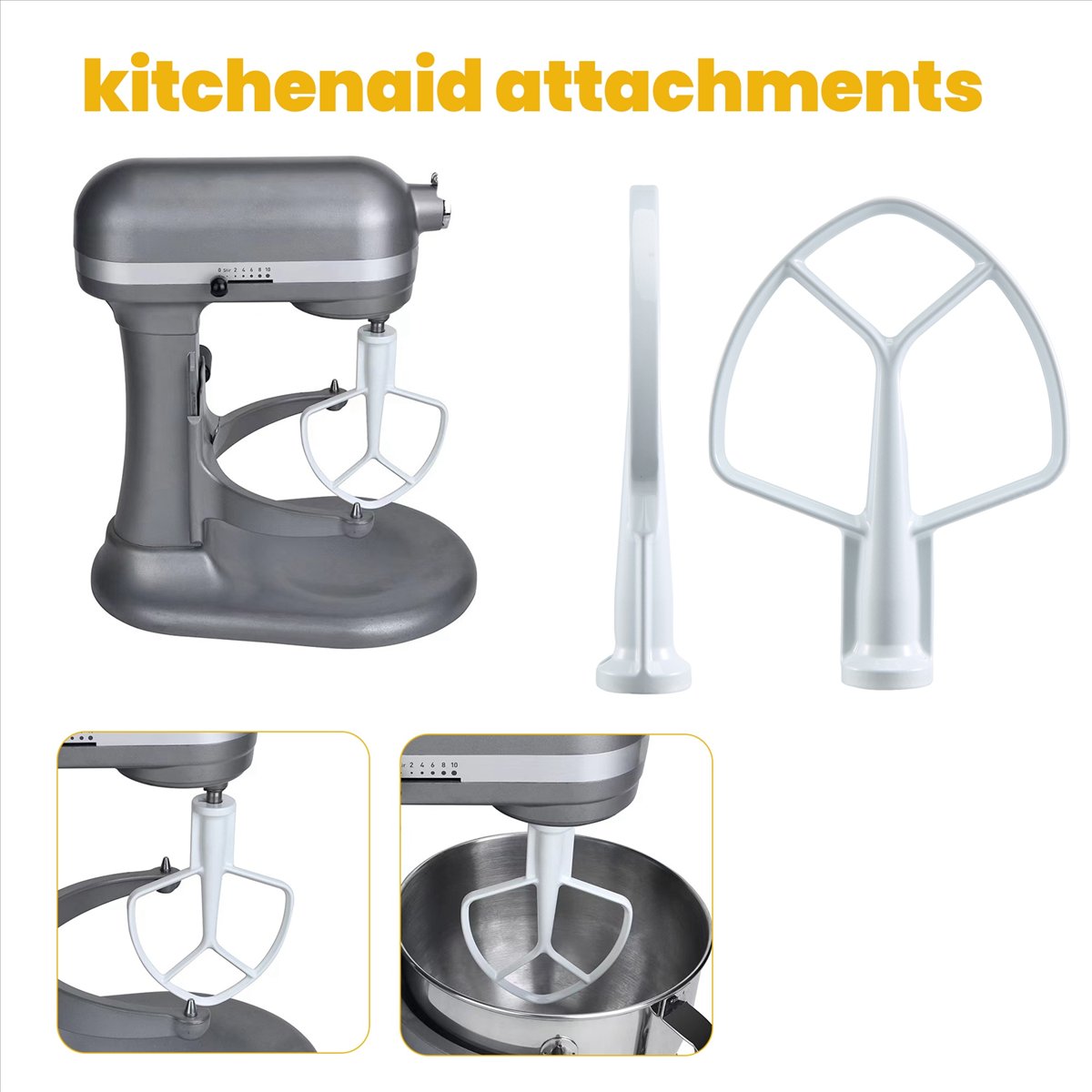 Commercial Kitchen Aid Mixer - Frusta Piatta Rivestita Doings K5AB K5SS
