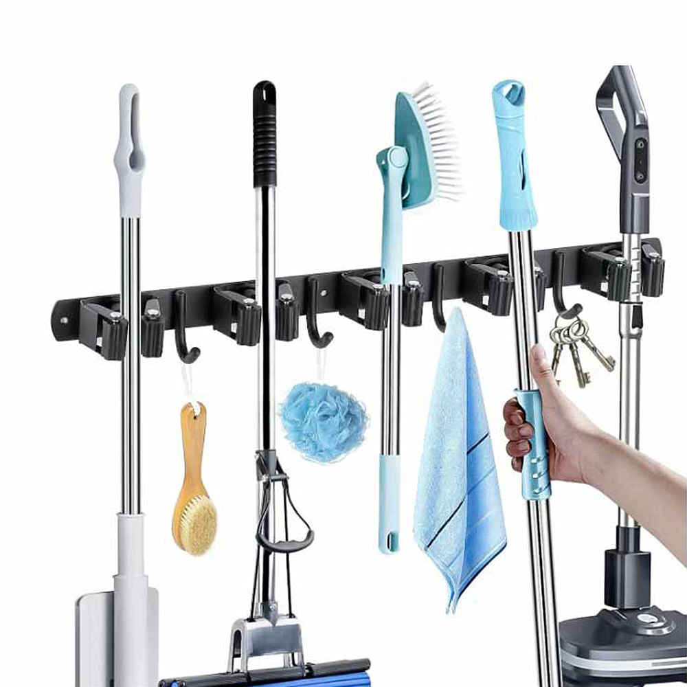Commercial Kitchen Door - Porta-mop e scopa in acciaio inox,