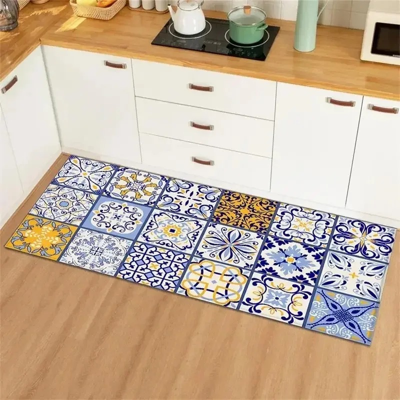 Commercial Kitchen Tile - Tappeto lungo da cucina con collage