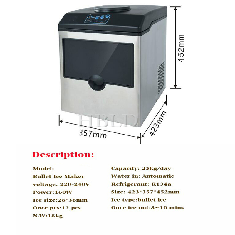 Macchina per il ghiaccio porta - Commercial Kitchen Ice Machine recensione e prezzo