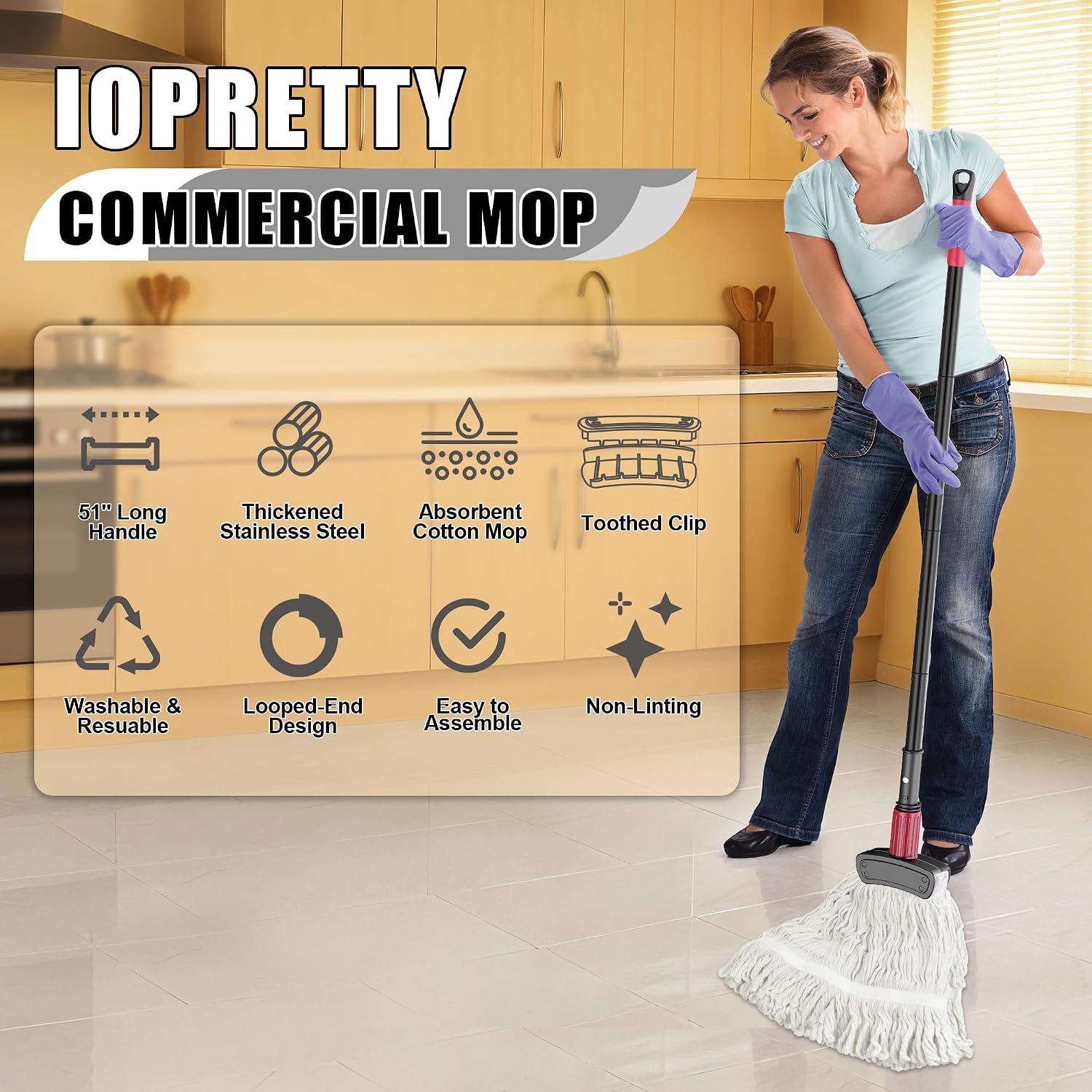 Mop Commerciale per Pulizia Pa - Commercial Kitchen Tile recensione e prezzo