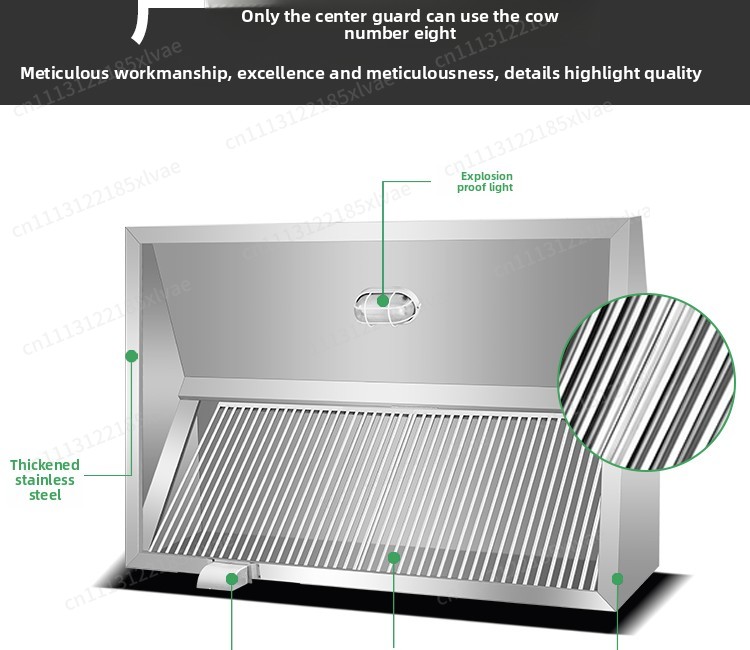 Cappa aspirante in acciaio ino - Commercial Kitchen Range Hood recensione e prezzo