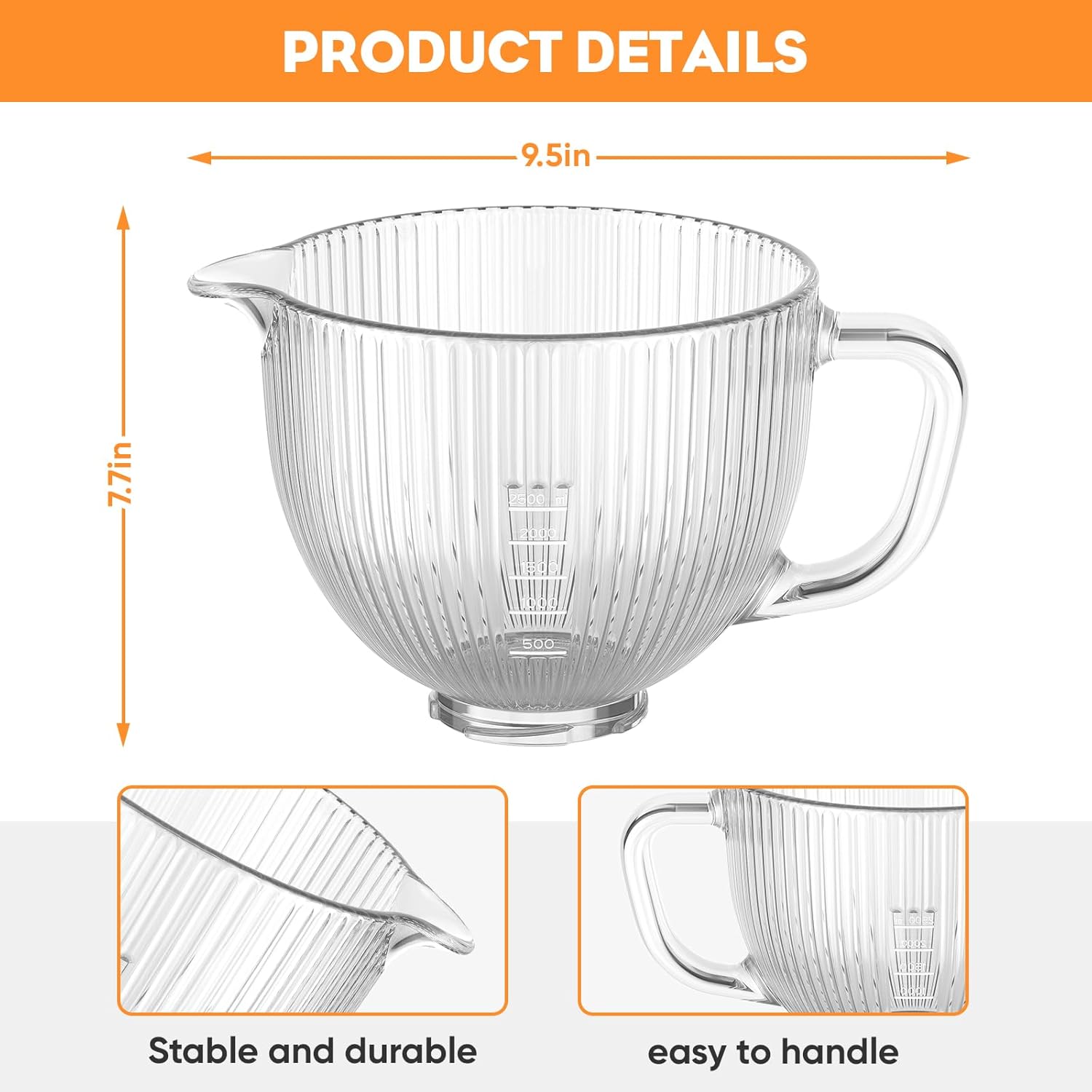 GVODE Ciotola in vetro per mix - Commercial Kitchen Aid Mixer recensione e prezzo