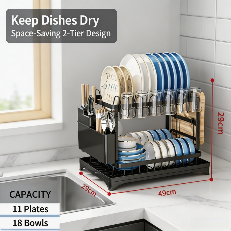 Scolapiatti a 2 Livelli per Cu - Commercial Kitchen Knife Holder recensione e prezzo
